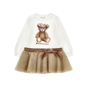 Monnalisa Abito con Stampa Orsetto