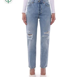 Jeans Donna in Cotone Organico (Taper - Chiaro)
