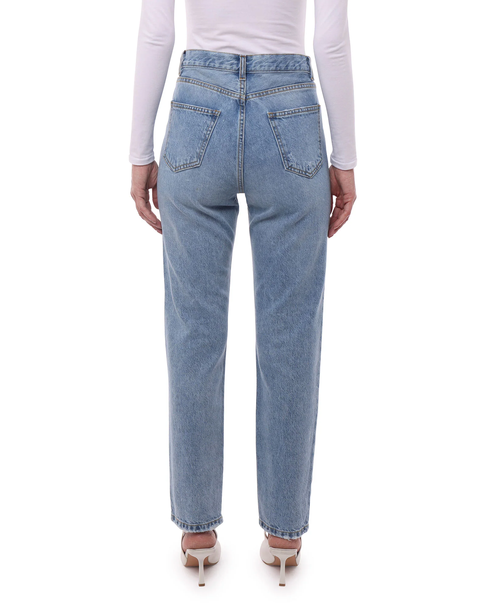 Jeans Donna in Cotone Organico (Taper - Chiaro) - immagine 5