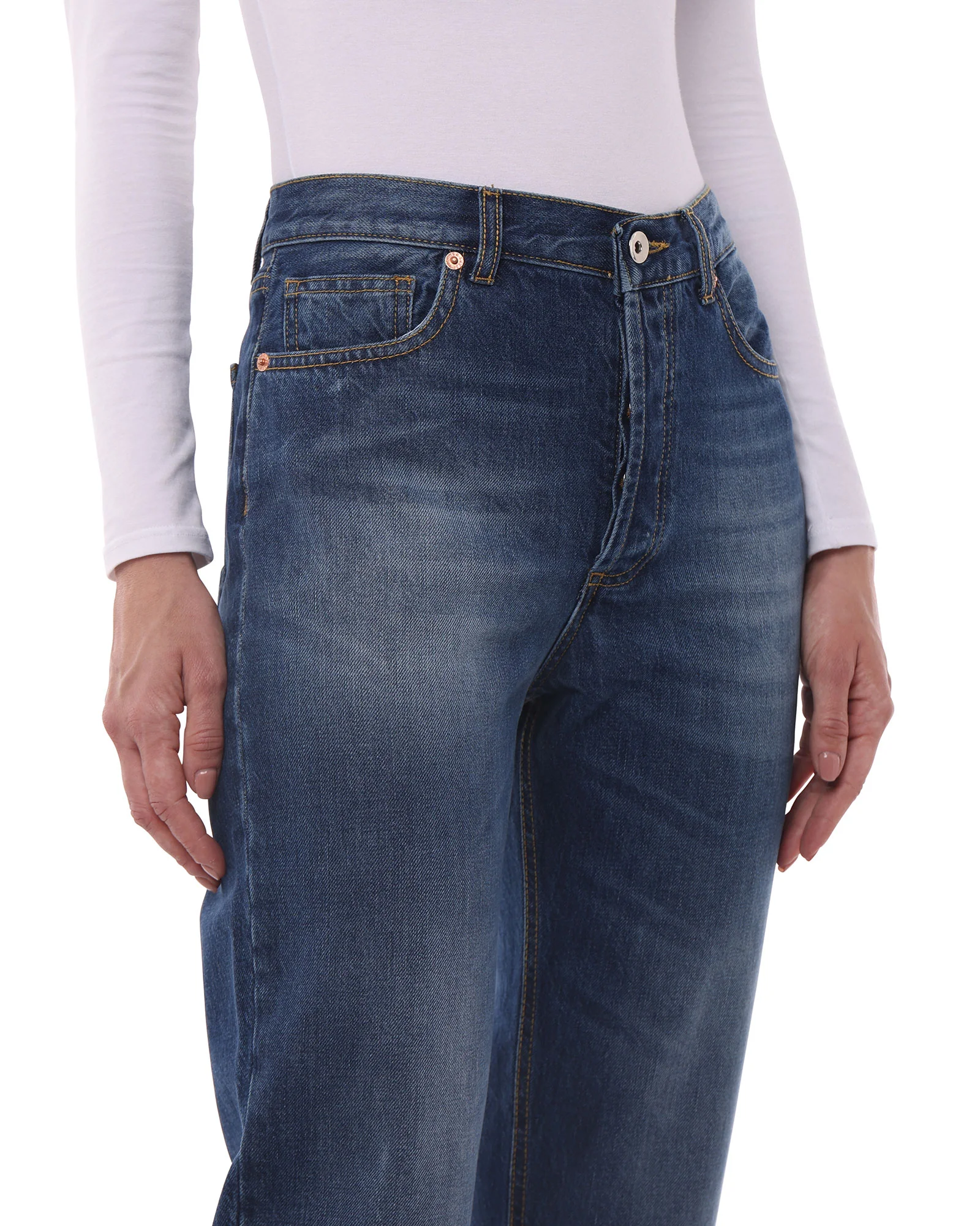Jeans Donna in Cotone Organico (Taper - Scuro) - immagine 4