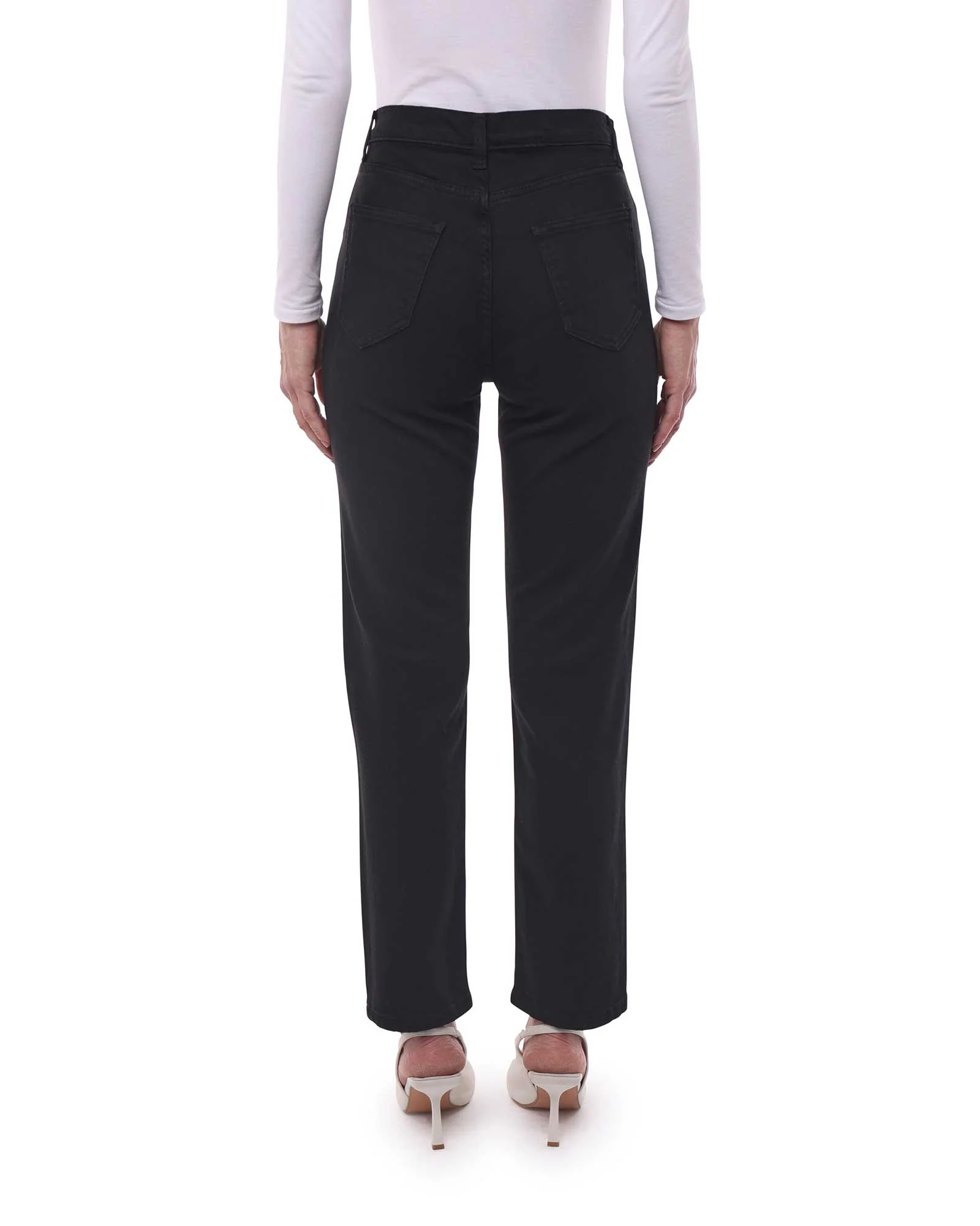 Jeans Donna in Cotone Organico (Taper - Nero) - immagine 5