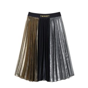 TwinSet Gonna in Georgette Laminato