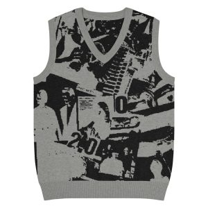 Gilet con scollo a V