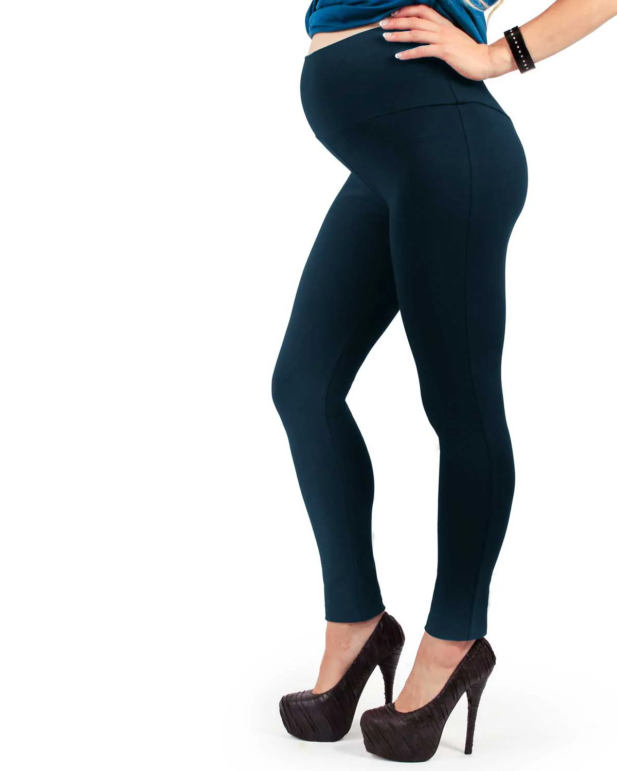 Leggings Premaman Invernali - Blu - immagine 2