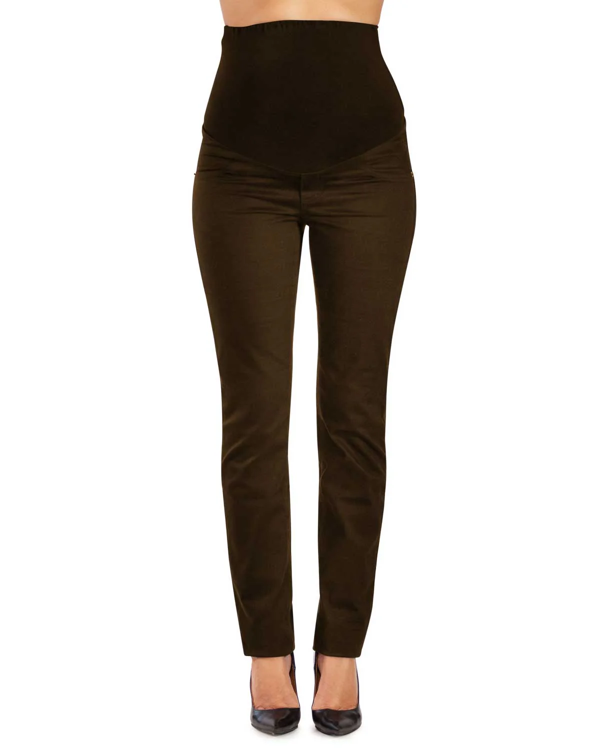 Pantalone Premaman a Sigaretta - Marrone - immagine 5