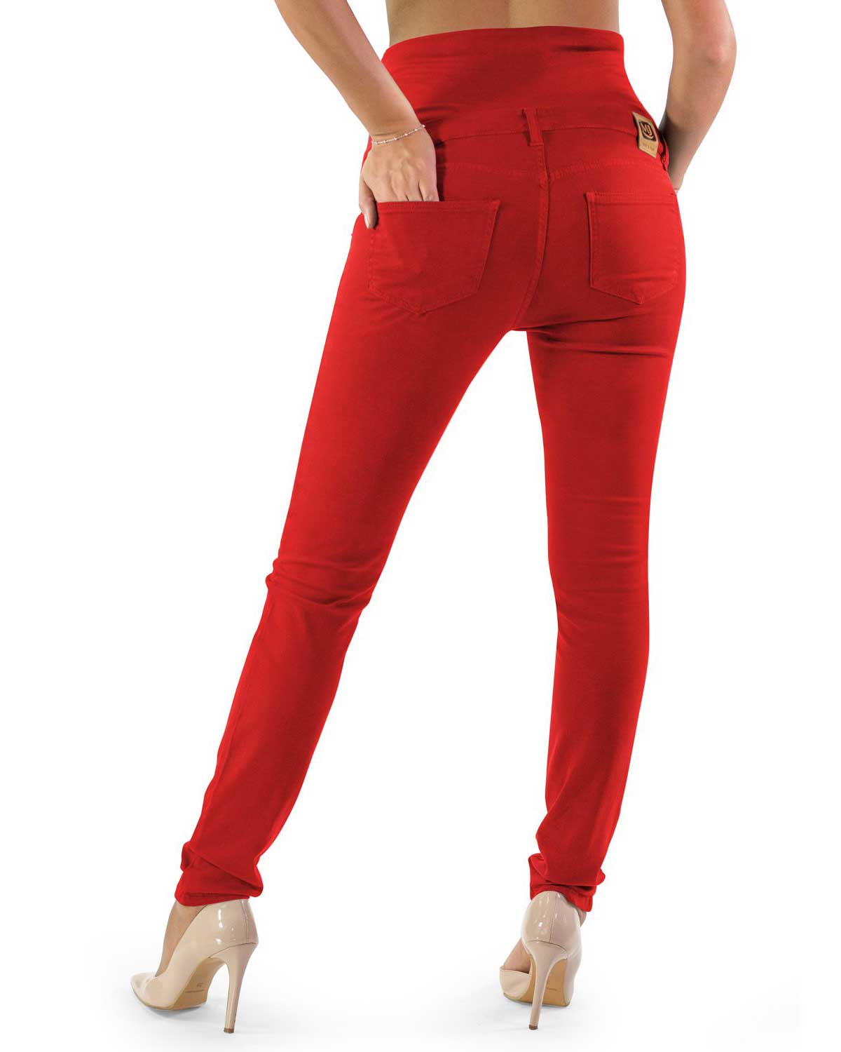 Pantalone Premaman Slim Fit - Rosso - immagine 4