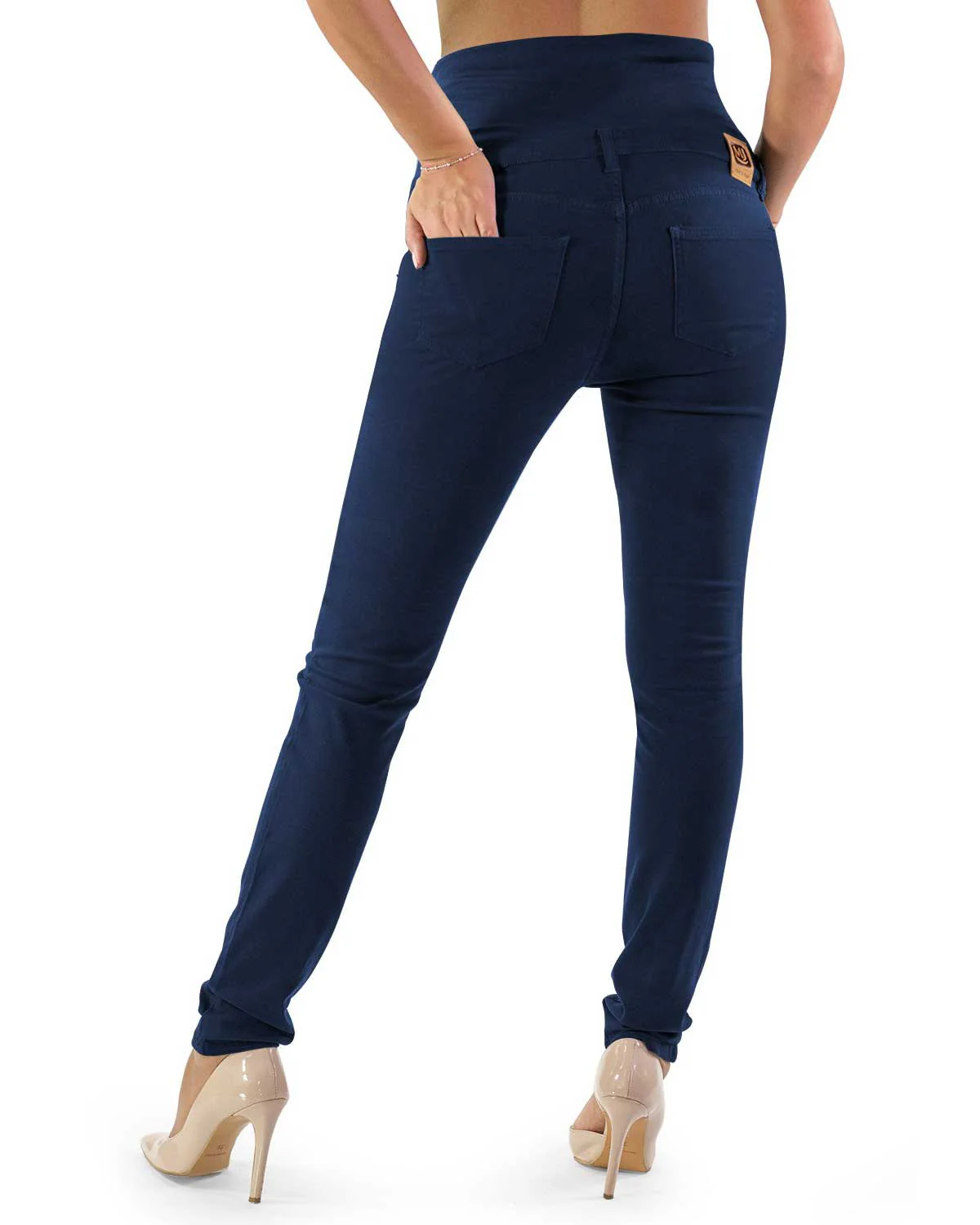 Pantalone Premaman Slim Fit - Blu - immagine 4