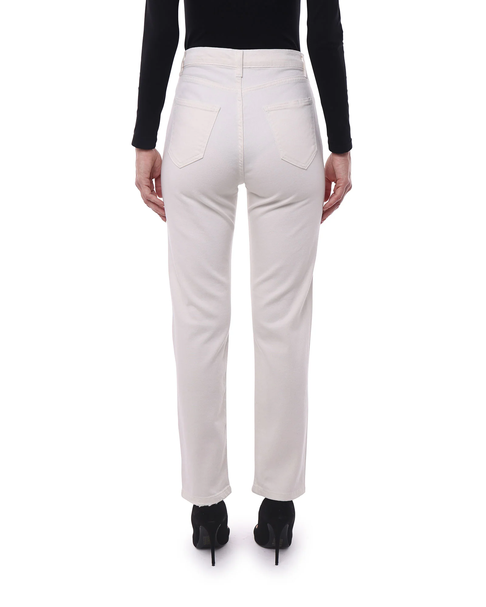 Jeans Donna in Cotone Organico (Taper - Bianco) - immagine 5