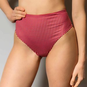 Slip Bikini Aurora Red Vichy