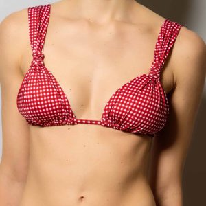 Top Bikini Triangolo Aurora Red Vichy